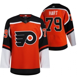 Men Carter Hart Flyers orange 2020 21 2021 reverse retro special edition authentic NHL jersey
