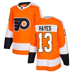 Men Kevin Hayes #13 Philadelphia Flyers Authentic Stitched Jersey Orange NHL Jersey