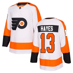 Men Kevin Hayes #13 Philadelphia Flyers Authentic Stitched Jersey White NHL Jersey