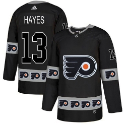 Men Philadelphia Flyers #13 Kevin Hayes Black Team Logo Fashion NHL jersey