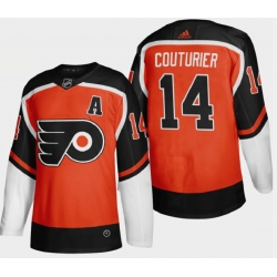 Men Philadelphia Flyers 14 Sean Couturier Orange Stitched NHL Jersey