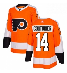 Mens Adidas Philadelphia Flyers 14 Sean Couturier Authentic Orange Home NHL Jersey 