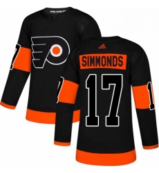 Mens Adidas Philadelphia Flyers 17 Wayne Simmonds Premier Black Alternate NHL Jersey 