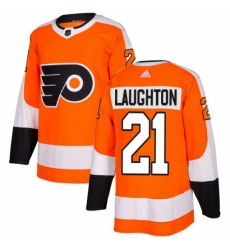 Mens Adidas Philadelphia Flyers 21 Scott Laughton Authentic Orange Home NHL Jersey 