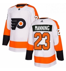 Mens Adidas Philadelphia Flyers 23 Brandon Manning Authentic White Away NHL Jersey 