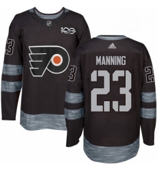 Mens Adidas Philadelphia Flyers 23 Brandon Manning Premier Black 1917 2017 100th Anniversary NHL Jersey 