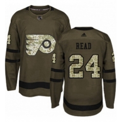 Mens Adidas Philadelphia Flyers 24 Matt Read Authentic Green Salute to Service NHL Jersey 