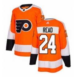 Mens Adidas Philadelphia Flyers 24 Matt Read Authentic Orange Home NHL Jersey 