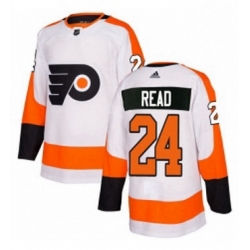 Mens Adidas Philadelphia Flyers 24 Matt Read Authentic White Away NHL Jersey 