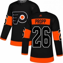 Mens Adidas Philadelphia Flyers 26 Brian Propp Premier Black Alternate NHL Jersey 