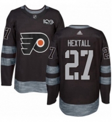 Mens Adidas Philadelphia Flyers 27 Ron Hextall Authentic Black 1917 2017 100th Anniversary NHL Jersey 