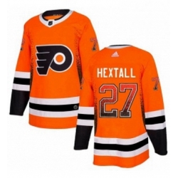 Mens Adidas Philadelphia Flyers 27 Ron Hextall Authentic Orange Drift Fashion NHL Jersey 