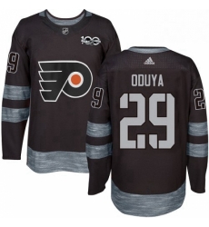 Mens Adidas Philadelphia Flyers 29 Johnny Oduya Authentic Black 1917 2017 100th Anniversary NHL Jersey 