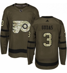 Mens Adidas Philadelphia Flyers 3 Radko Gudas Premier Green Salute to Service NHL Jersey 