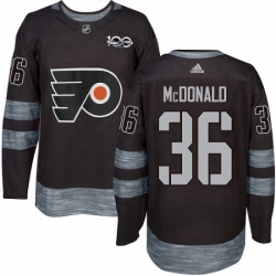 Mens Adidas Philadelphia Flyers 36 Colin McDonald Authentic Black 1917 2017 100th Anniversary NHL Jersey 