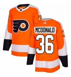 Mens Adidas Philadelphia Flyers 36 Colin McDonald Authentic Orange Home NHL Jersey 