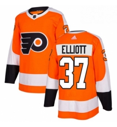 Mens Adidas Philadelphia Flyers 37 Brian Elliott Premier Orange Home NHL Jersey 