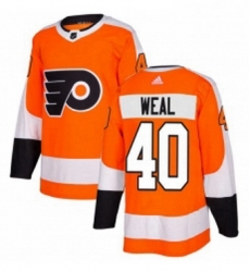Mens Adidas Philadelphia Flyers 40 Jordan Weal Authentic Orange Home NHL Jersey 