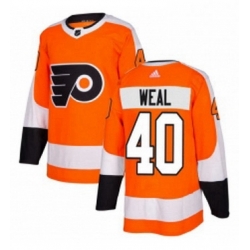 Mens Adidas Philadelphia Flyers 40 Jordan Weal Authentic Orange Home NHL Jersey 