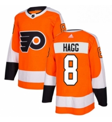 Mens Adidas Philadelphia Flyers 8 Robert Hagg Authentic Orange Home NHL Jersey 