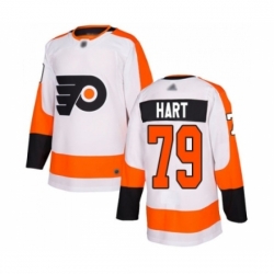 Men's Philadelphia Flyers #79 Carter Hart Authentic White Away Hockey Jersey