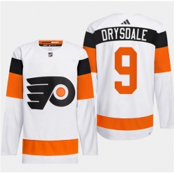 Men's Philadelphia Flyers #9 Jamie Drysdale White 2024 Stadium Series Stitched Jersey