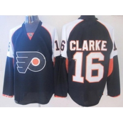 Philadelphia Flyers 16 Bobby Clarke Black Hockey Jersey
