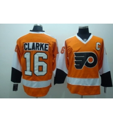 Philadelphia Flyers 16 Bobby clarke Orange jerseys C patch