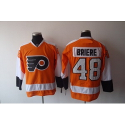 Philadelphia Flyers 48 Danny Briere Orange Ice Hockey Jersey