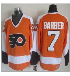 Philadelphia Flyers #7 Bill Barber Orange CCM Throwback Stitched NHL Jersey