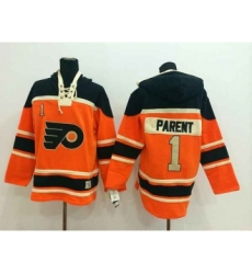 nhl jerseys philadelphia flyers #1 parent orange-black[pullover hooded sweatshirt]