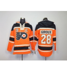 nhl jerseys philadelphia flyers #28 giroux orange[pullover hooded sweatshirt patch C]