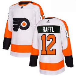 Womens Adidas Philadelphia Flyers 12 Michael Raffl Authentic White Away NHL Jersey 