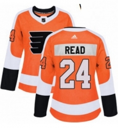 Womens Adidas Philadelphia Flyers 24 Matt Read Authentic Orange Home NHL Jersey 