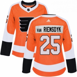 Womens Adidas Philadelphia Flyers 25 James Van Riemsdyk Premier Orange Home NHL Jersey 