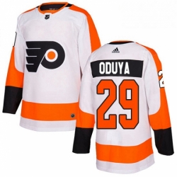 Womens Adidas Philadelphia Flyers 29 Johnny Oduya Authentic White Away NHL Jersey 