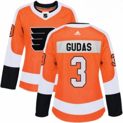 Womens Adidas Philadelphia Flyers 3 Radko Gudas Authentic Orange Home NHL Jersey 