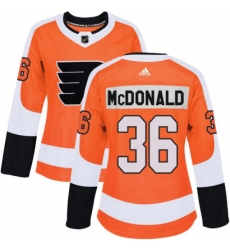 Womens Adidas Philadelphia Flyers 36 Colin McDonald Premier Orange Home NHL Jersey 