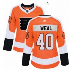 Womens Adidas Philadelphia Flyers 40 Jordan Weal Authentic Orange Home NHL Jersey 