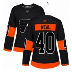 Womens Adidas Philadelphia Flyers 40 Jordan Weal Premier Black Alternate NHL Jersey 