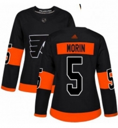 Womens Adidas Philadelphia Flyers 5 Samuel Morin Premier Black Alternate NHL Jersey 