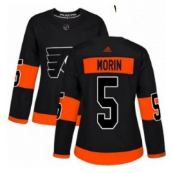 Womens Adidas Philadelphia Flyers 5 Samuel Morin Premier Black Alternate NHL Jersey 