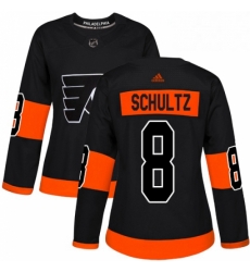 Womens Adidas Philadelphia Flyers 8 Dave Schultz Premier Black Alternate NHL Jersey 