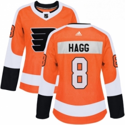 Womens Adidas Philadelphia Flyers 8 Robert Hagg Authentic Orange Home NHL Jersey 