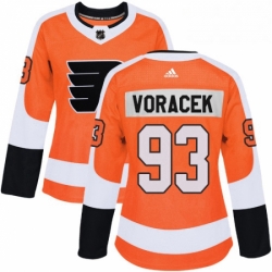 Womens Adidas Philadelphia Flyers 93 Jakub Voracek Authentic Orange Home NHL Jersey 