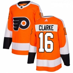 Youth Adidas Philadelphia Flyers 16 Bobby Clarke Premier Orange Home NHL Jersey 