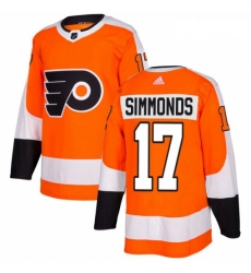 Youth Adidas Philadelphia Flyers 17 Wayne Simmonds Authentic Orange Home NHL Jersey 