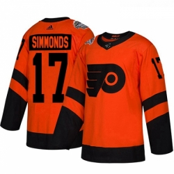 Youth Adidas Philadelphia Flyers 17 Wayne Simmonds Orange Authentic 2019 Stadium Series Stitched NHL Jersey 