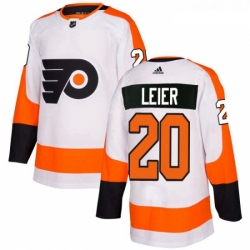 Youth Adidas Philadelphia Flyers 20 Taylor Leier Authentic White Away NHL Jersey 