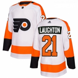 Youth Adidas Philadelphia Flyers 21 Scott Laughton Authentic White Away NHL Jersey 